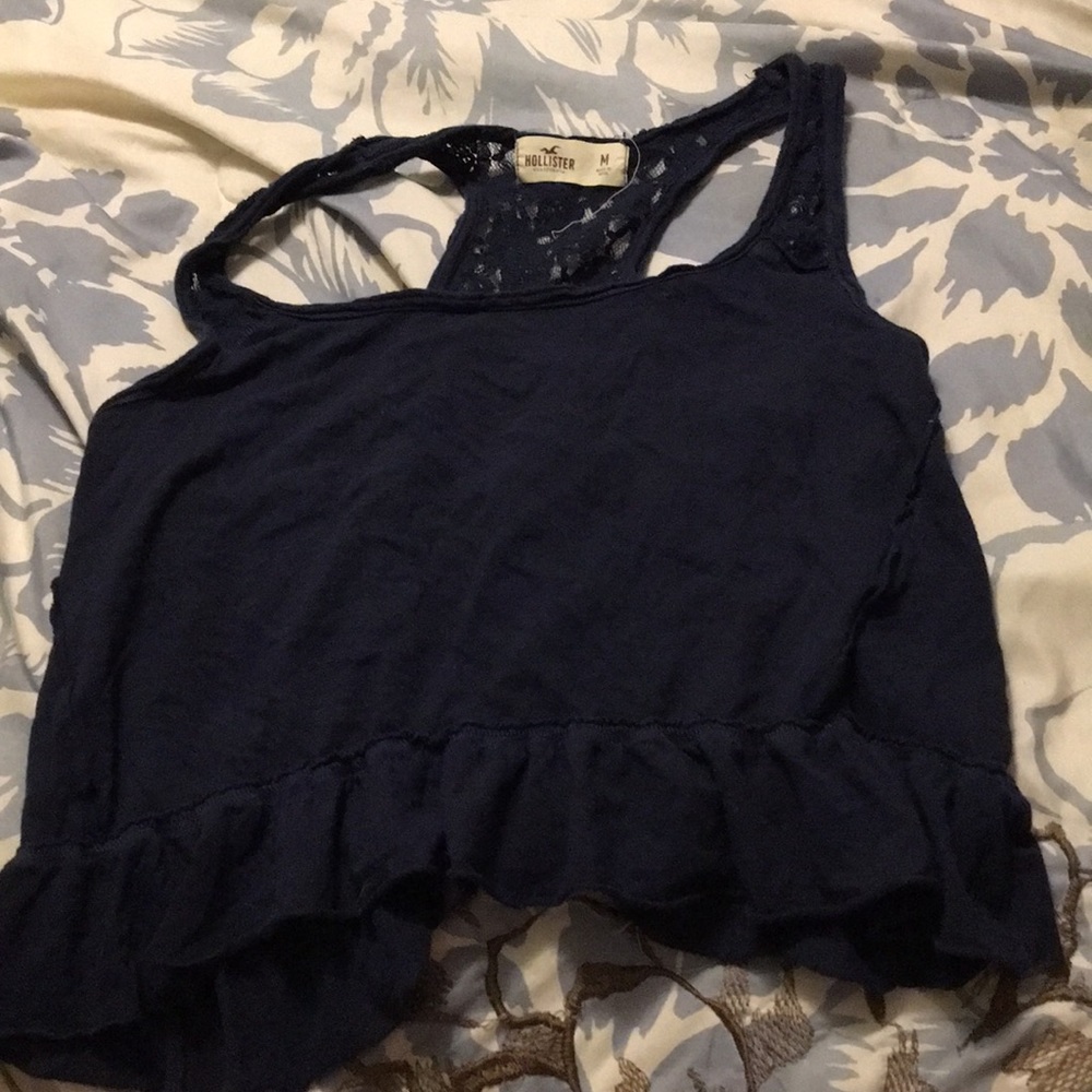 Navy crop top
